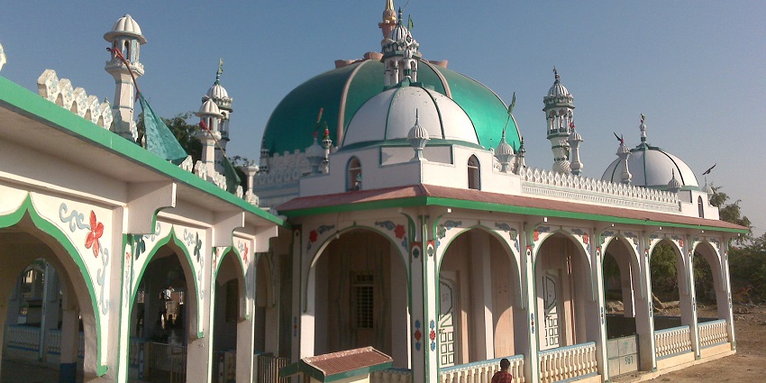 A panoramic view of the Peer Baba Dargah that is a holy space dedicated to a Sufi Saint