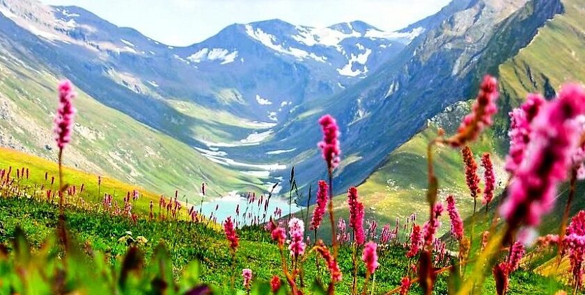 Beautiful landscape of a valley- one of the best places to visit in Kashmir in May.