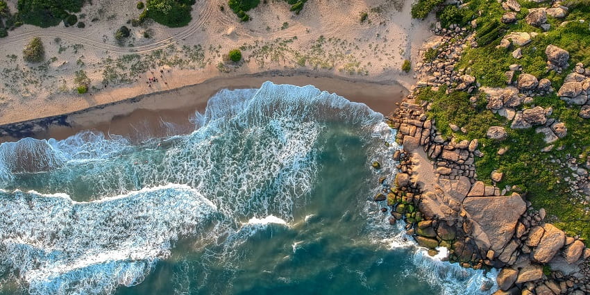 View of a beach in Sri Lanka, one of the best places to go to in the world in January