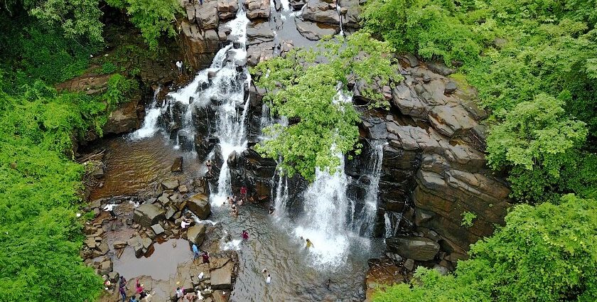 The lush greenery and cascading streams of Murinjapuzha Waterfalls are majestic