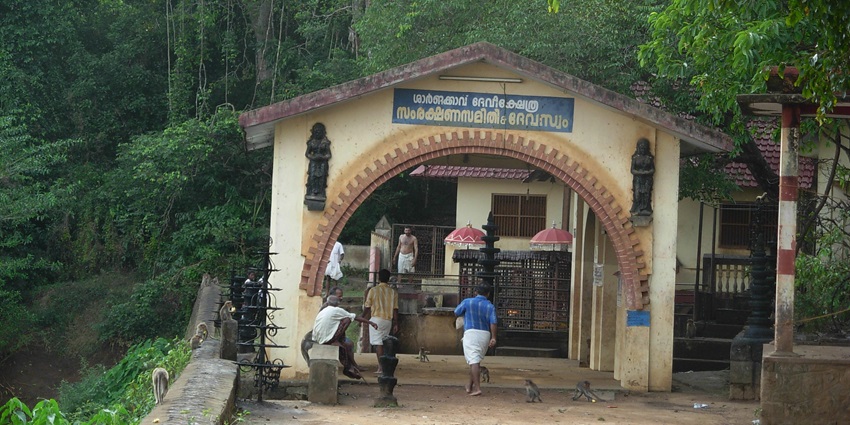 Temple near a reservoir