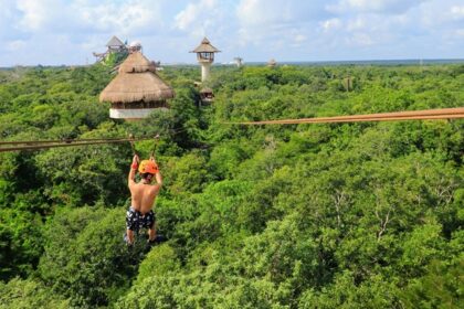 Ziplining in Adventure Park - one of the best things to do in Wayanad Adventure Parks.