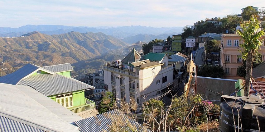 Picturesque view of Aizawl hills - best places to visit in India in June with family