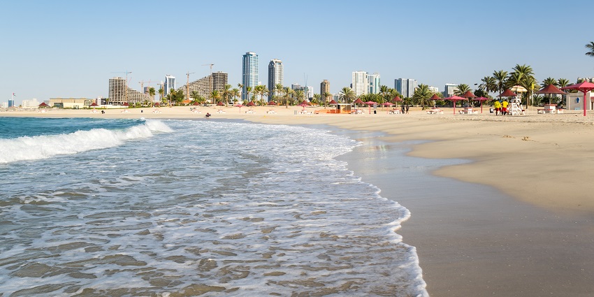Al Mamzar beach park is one of the more secluded beaches in Dubai ideal for private parties