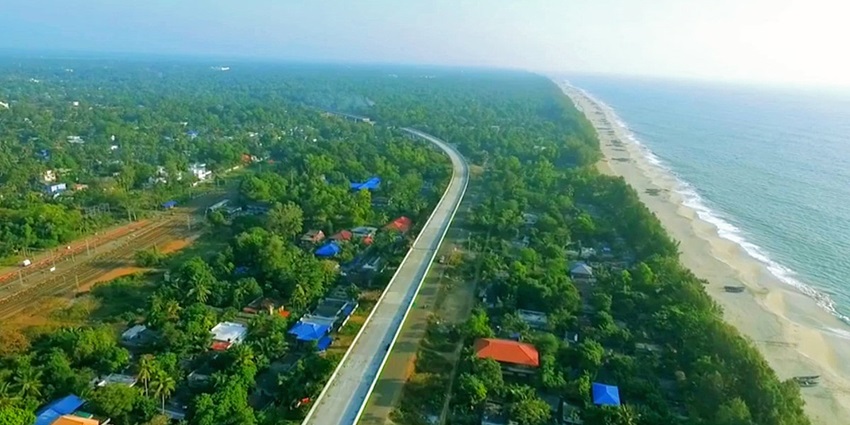 Scenic view of Alappuzha bypass - explore Bamboo Lagoon backwater resort in Alappuzha