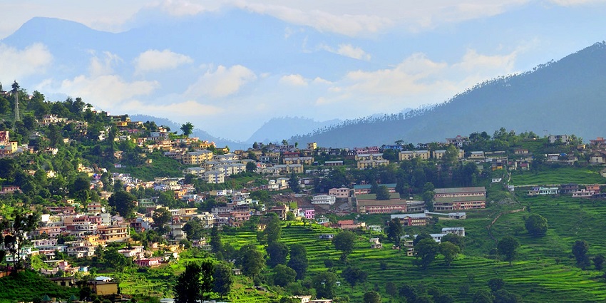 Scenic view of Almora in Uttarakhand - one of the best places to visit in India in March