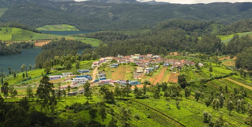 An aerial view of Ooty, which is one of the scenic places to visit in South India