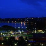 A view of an Andaman locality at night