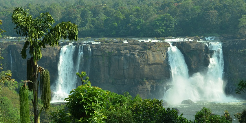Athirappilly Waterfalls is one of the most romantic places to visit in Thrissur for couples