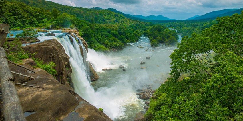 Explore Athirapally Waterfalls, one of the biggest waterfalls in Kerala and a big draw for tourists.
