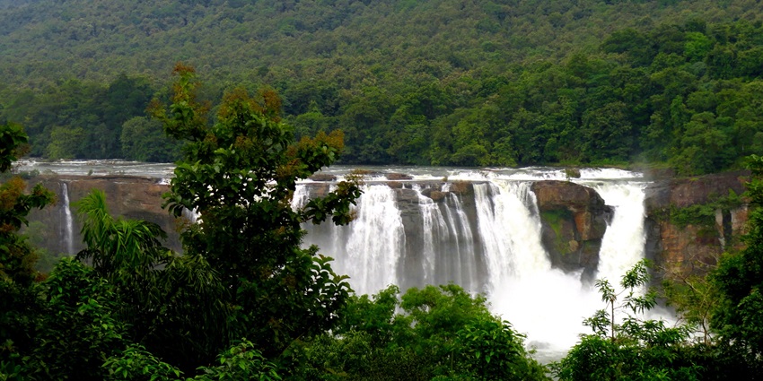 Athirappilly waterfalls - one of the best places to visit near Peechi Wildlife Sanctuary