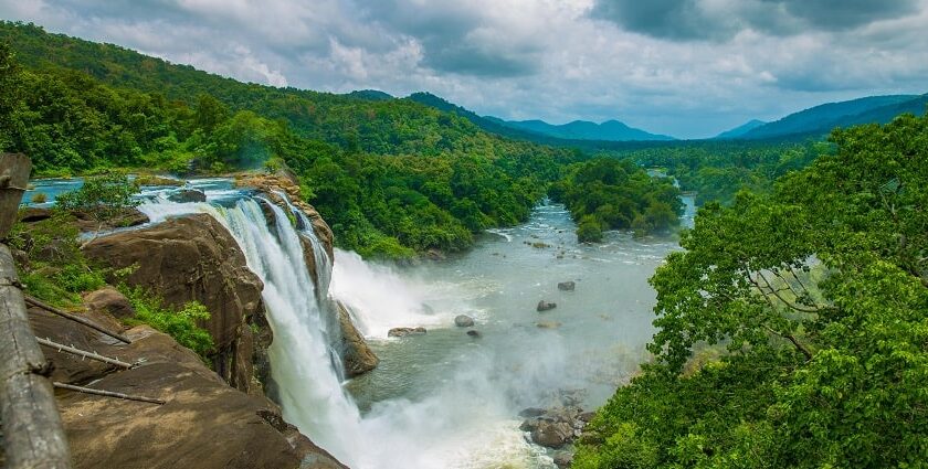 The Athirappilly falls getting full as the monsoon hits the western ghats and overflows the Chalakudy River