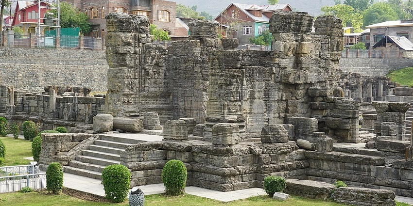 Historic Avantiswami Temple ruins, showcasing ancient architecture and carvings.