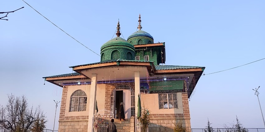 A view of the Baba Reshi Shrine, one of the top places to visit in Gulmarg in December.
