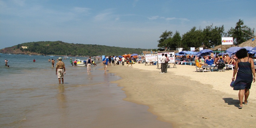 Baga Beach is one of the most popular beaches in India due to its shacks and golden sand