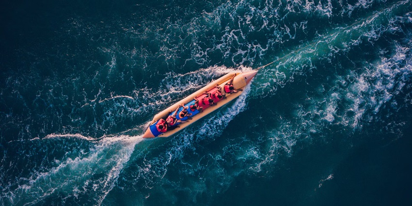 A view of a banana ride, which is an amazing experience in Fisheries Museum Port Blair.