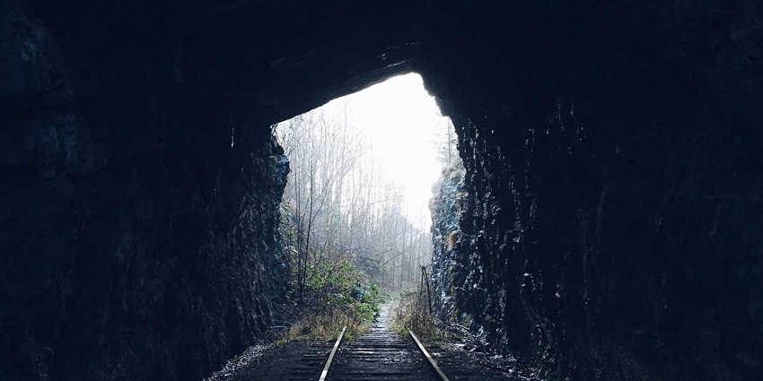 View of Barog Tunnel, which is also called Tunnel No. 33, is the largest tunnel.