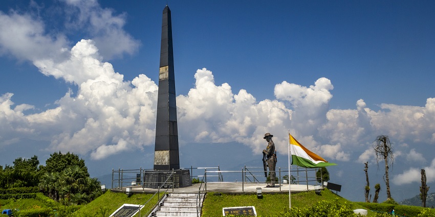 View of Batasia Loop Gorkha War Memorial - one of the best places to visit near Darjeeling