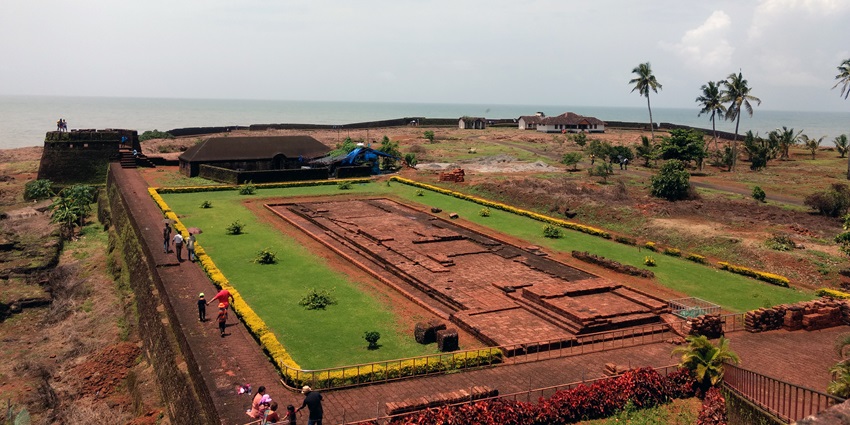 The scenic view of Bekal Fort near beach - one of the best places to visit in Bekal