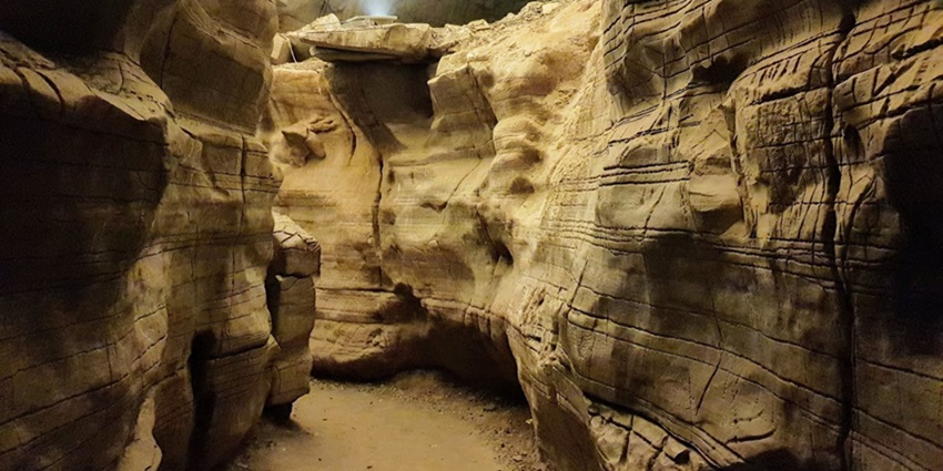 A section of the insides of Belum Caves