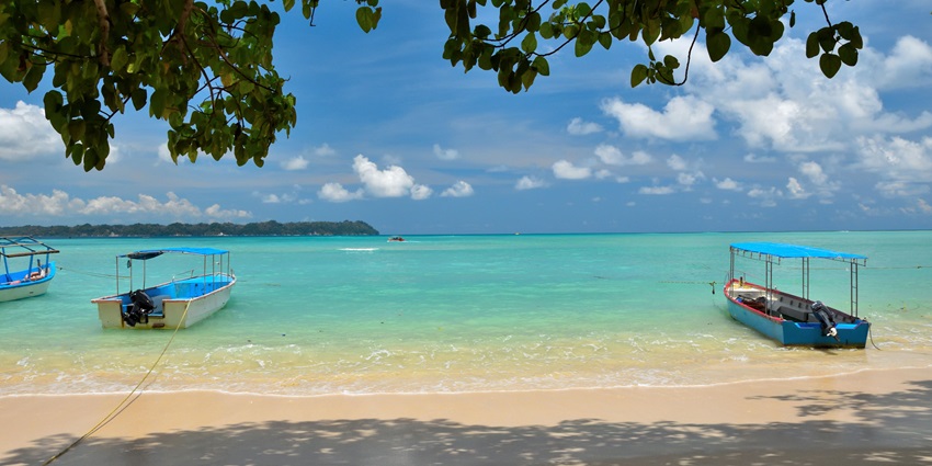 A view of the beautiful Bharatpur beach - one of the best places to visit in Neil Island.