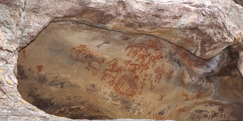 Prehistoric paintings in Bhimbetka Caves