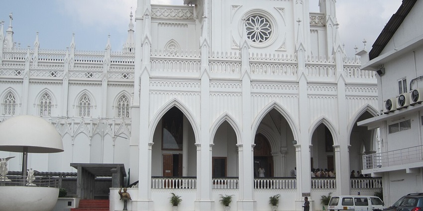 Tall and iconic Bible Tower in Thrissur offering panoramic views and Christian artwork.