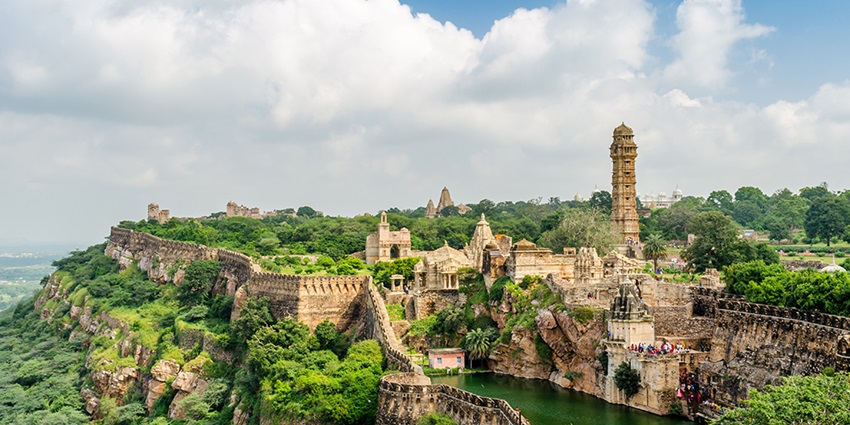 An aerial view of the biggest fort in India