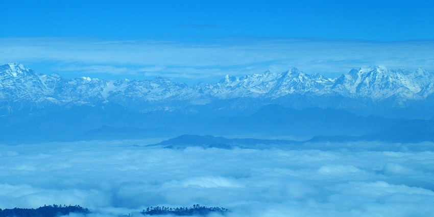 Binsar, a view of Kumaon Himalayas - one of the best places to visit in winter in India