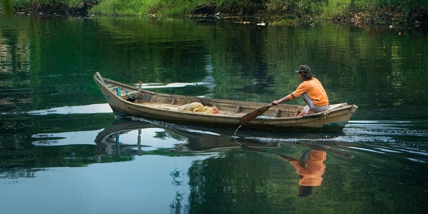 One of the most serene things to do in Khajjiar is boating, with scenic views all around.