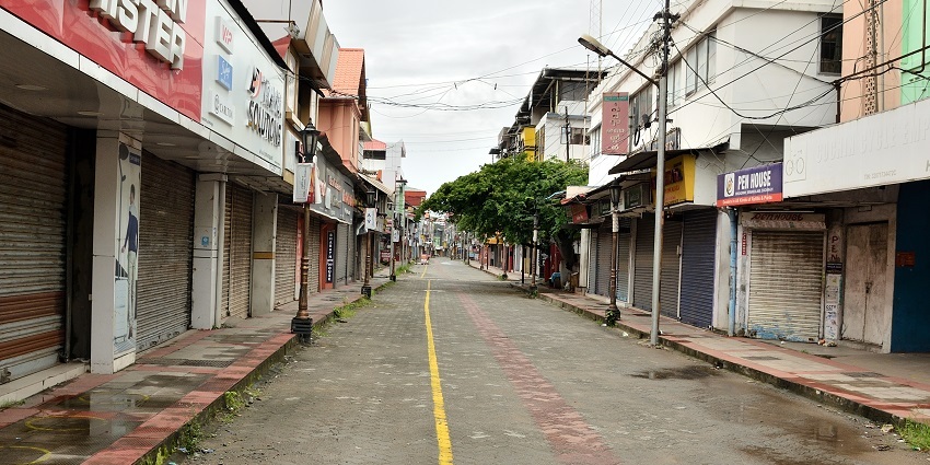 Broadway Market is a good spot for shopping in Kochi with shell earrings and hanging lanterns