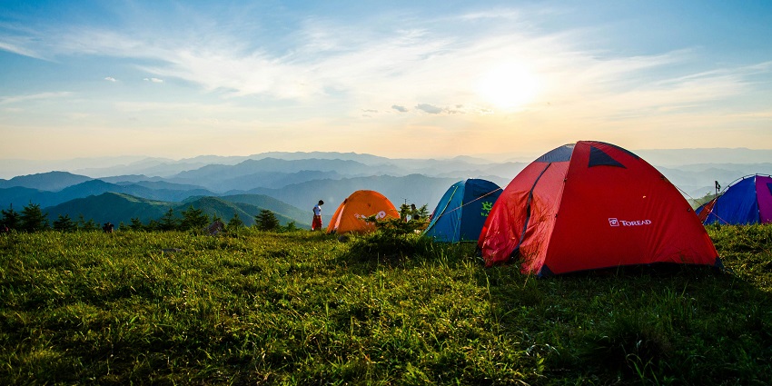 Magnificent views from the summit of Meesapulimala hills, Camping under the sky