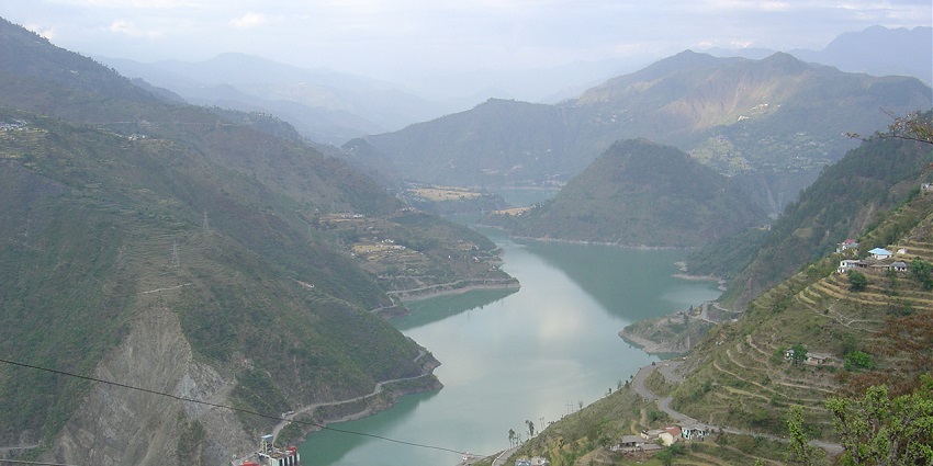 A panoramic view of the Chamera Lake and Ravi River in Chamba is worth visiting