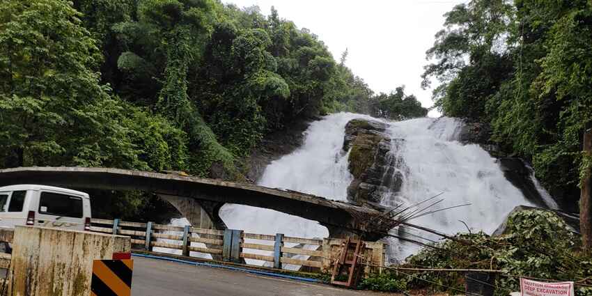 The Charpa Waterfalls is one of the famous things to see in Athirapally in Kerala