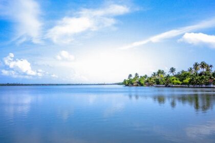 A breathtaking glimpse of the azure waters of Cherai Beach In Fort Kochi, Kerala.