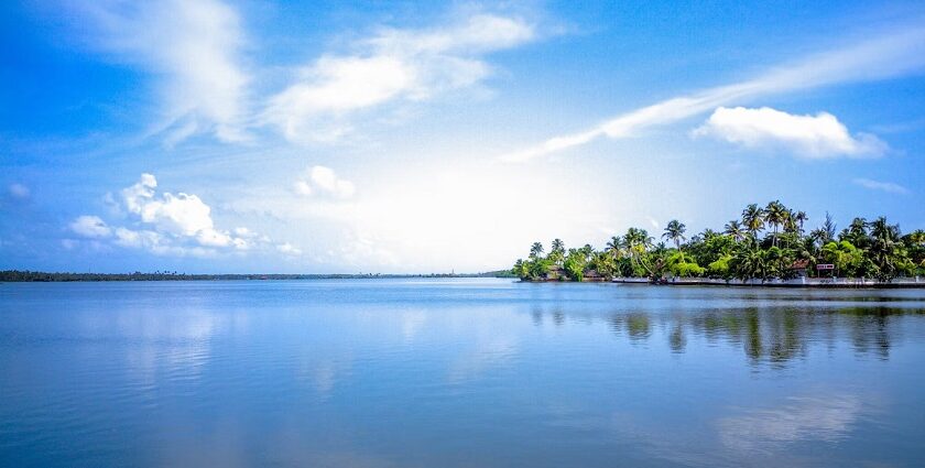 A breathtaking glimpse of the azure waters of Cherai Beach In Fort Kochi, Kerala.