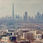 Panoramic view of the city Dubai, one of the best places to visit in may for a spring retreat