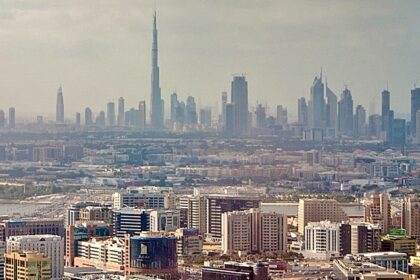 Panoramic view of the city Dubai, one of the best places to visit in may for a spring retreat