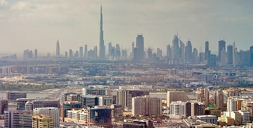 Panoramic view of the city Dubai, one of the best places to visit in may for a spring retreat