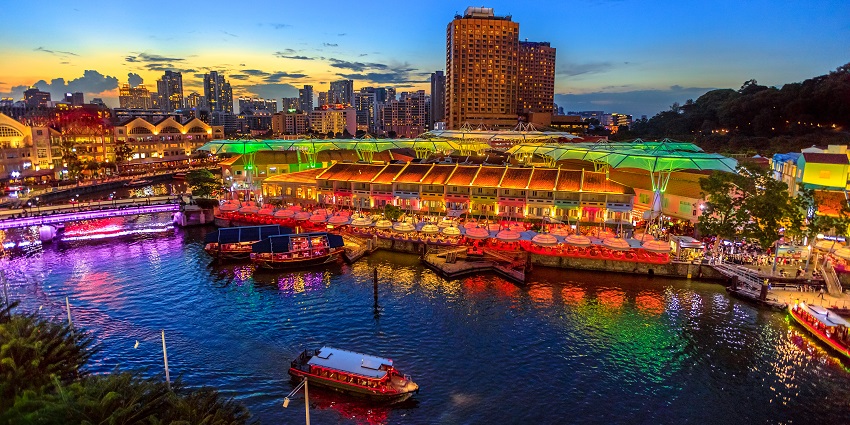 Clarke Quay is one of the most lively and vibrant places to visit in Singapore in May.