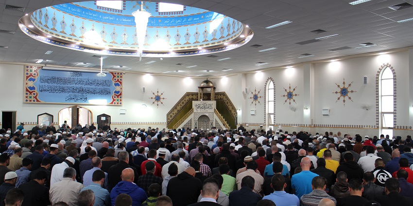 People offering prayers at a mosque