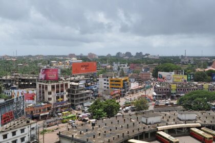 Aerial view of the Kannur District