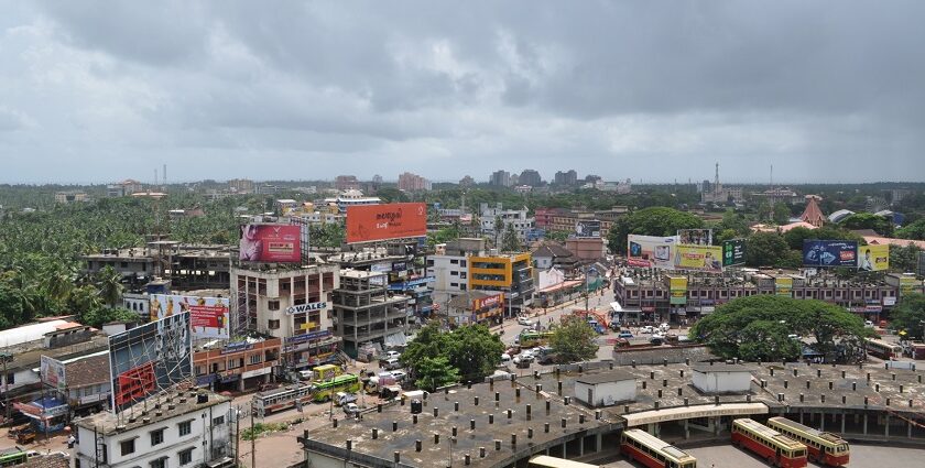 Aerial view of the Kannur District