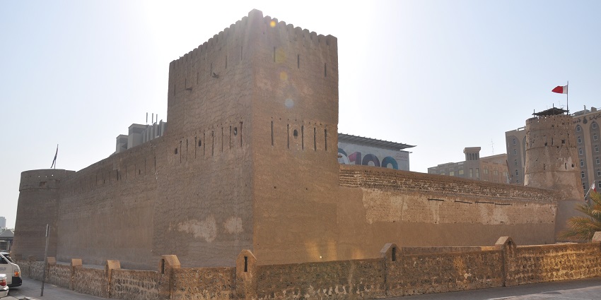 A picturesque image of a fort in Dubai