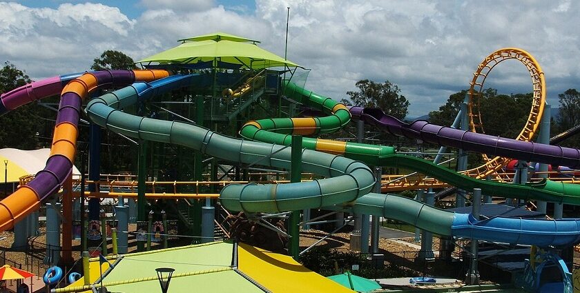 The adventurous cyclone water rides are very popular all around the water parks in India