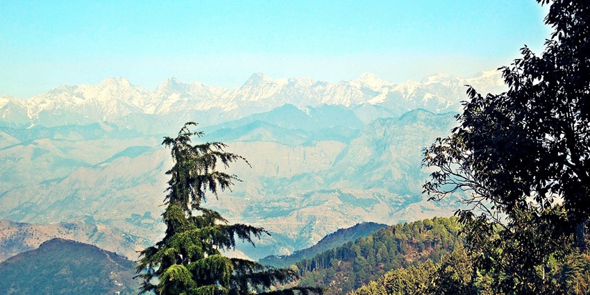 Picturesque view of the hills of dalhousie, a perfect place for escape from the city life