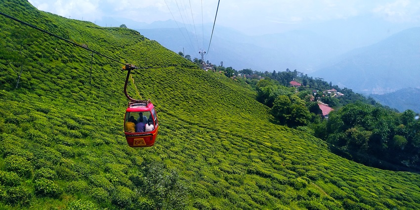 While exploring the places to visit in Darjeeling, ropeways are an enthralling adventure