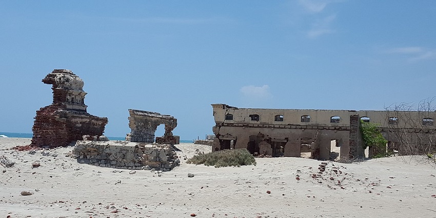 The uninhabited town of Dhanushkodi, that lies at the south-eastern tip of Pamban Island