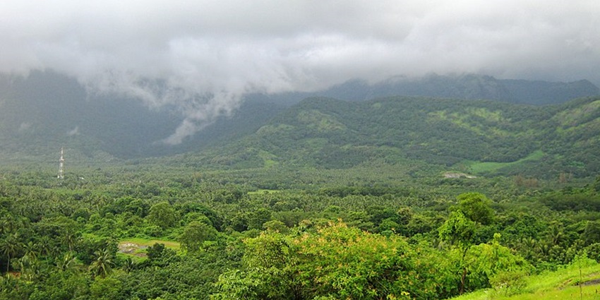 Beautiful mountains with fog
