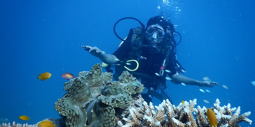 Picture of Diver in the ocean - Scuba diving in Kerala is one of the thrilling activities